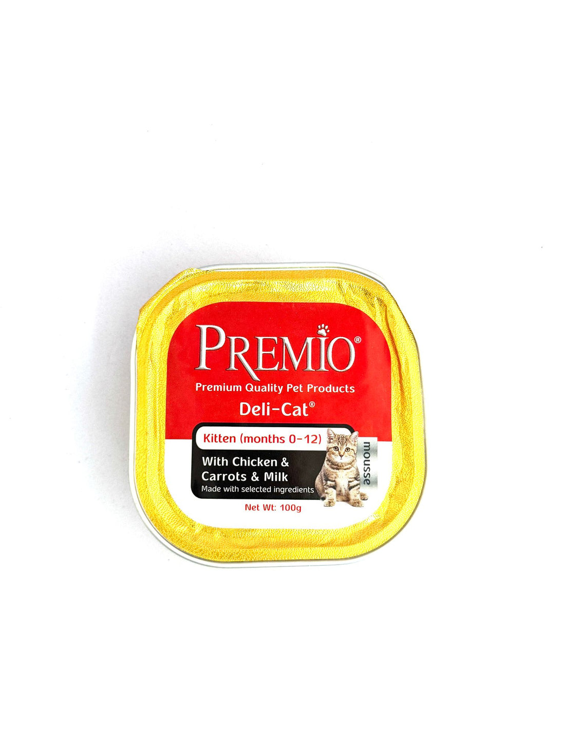 מעדן פרמיו לגור חתולים מוס עוף חלב וגזר