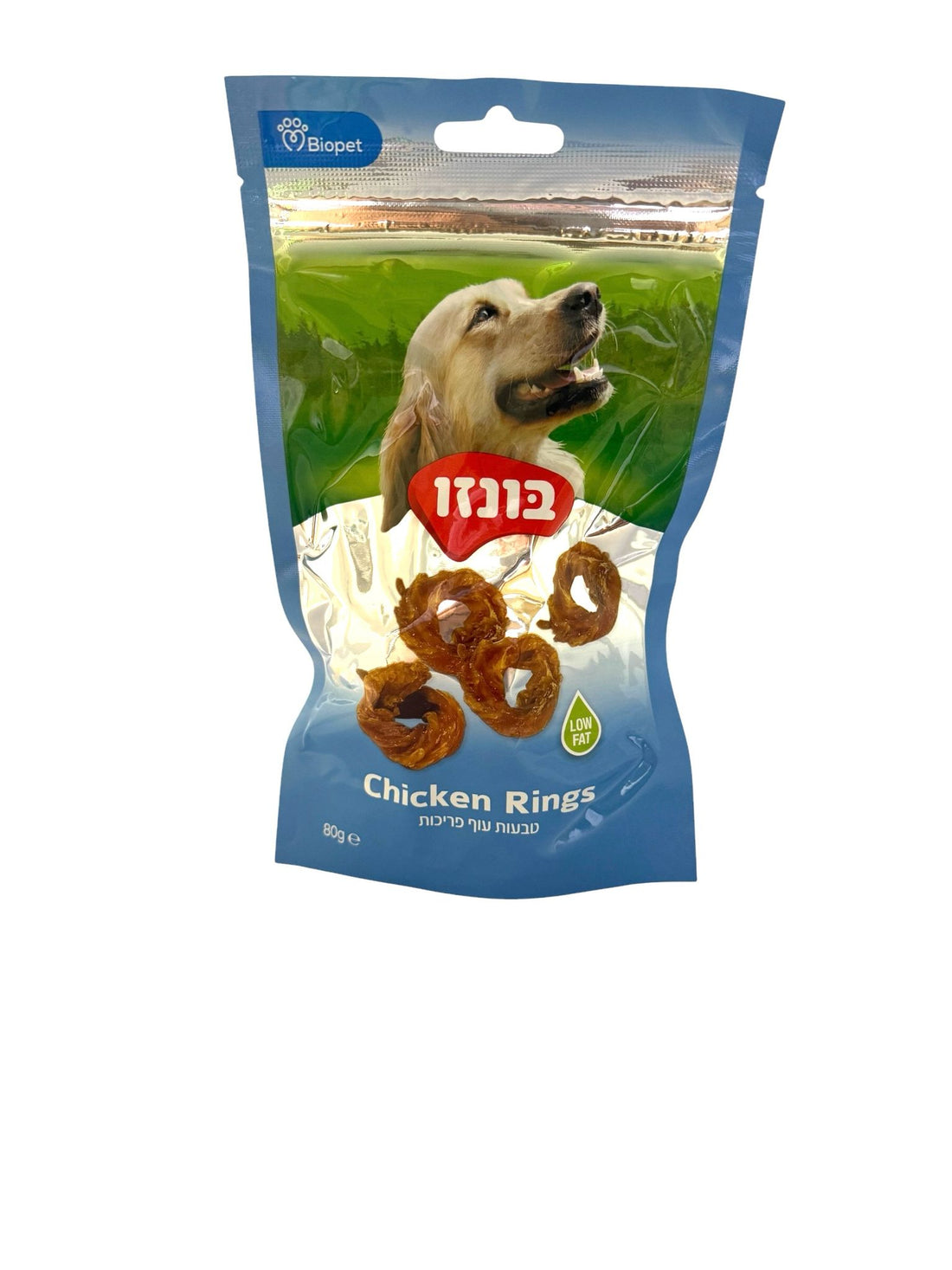 חטיף בונזו טבעות עוף פריכות 80 גרם