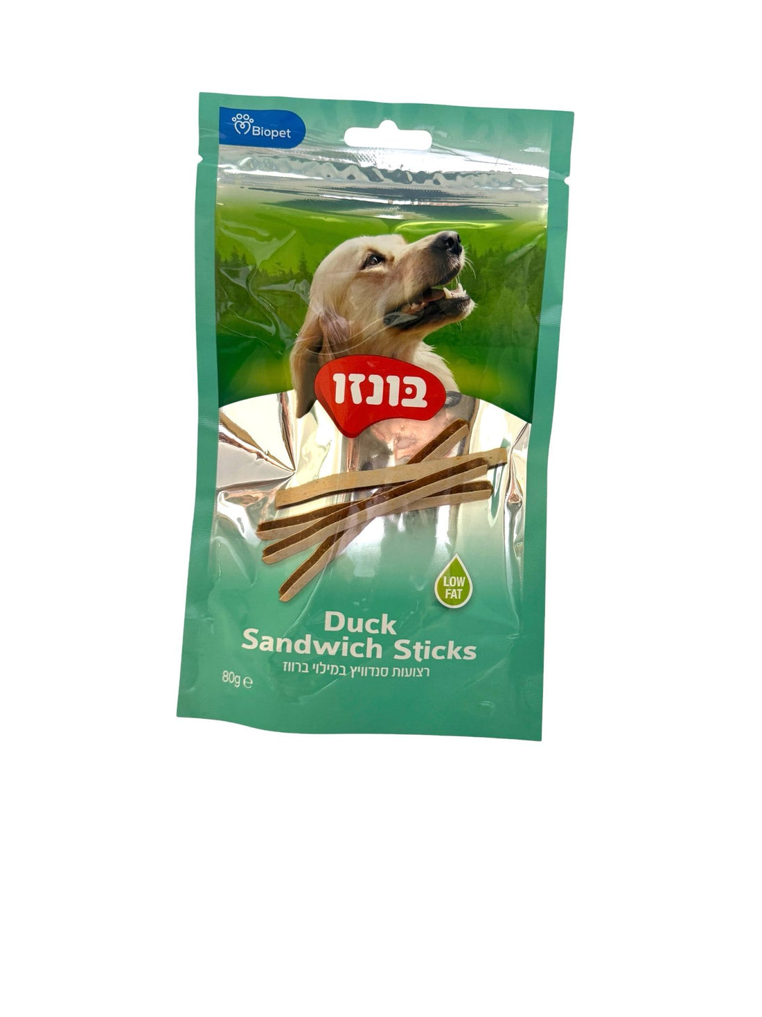 חטיף בונזו רצועות סנדוויץ ברווז 80 גרם