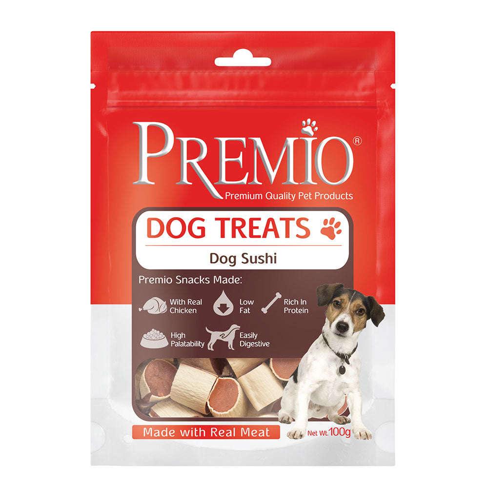 חטיף פרמיו לכלב עוף בצורת סושי 100 גרם