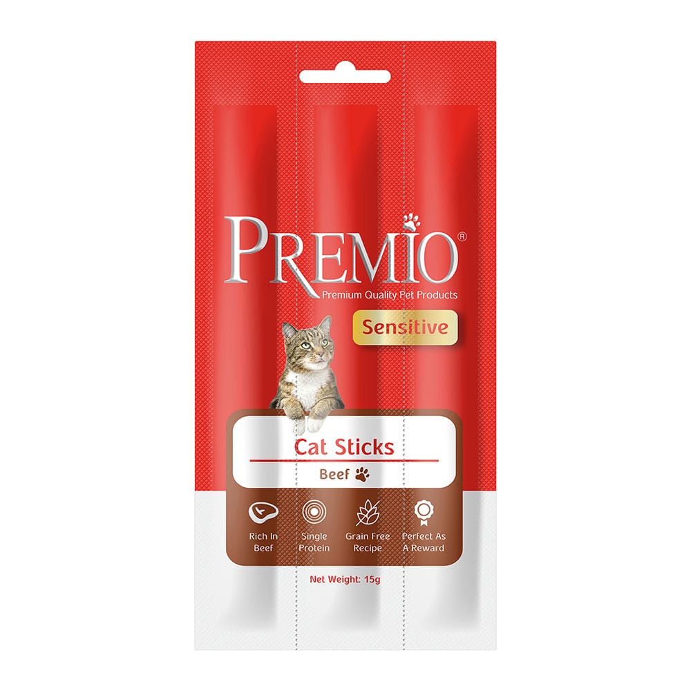 חטיף פרמיו 3 מקלות בשר בטעם בקר