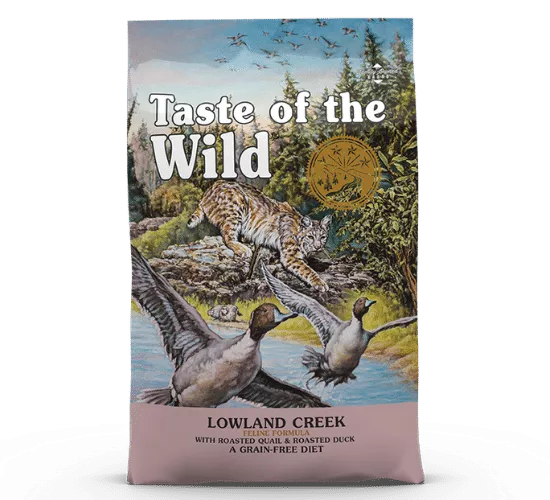 טייסט אוף דה ווילד לואולנד קריק לחתולים – בשר שליו צלוי ובשר ברווז צלוי 2 ק"ג