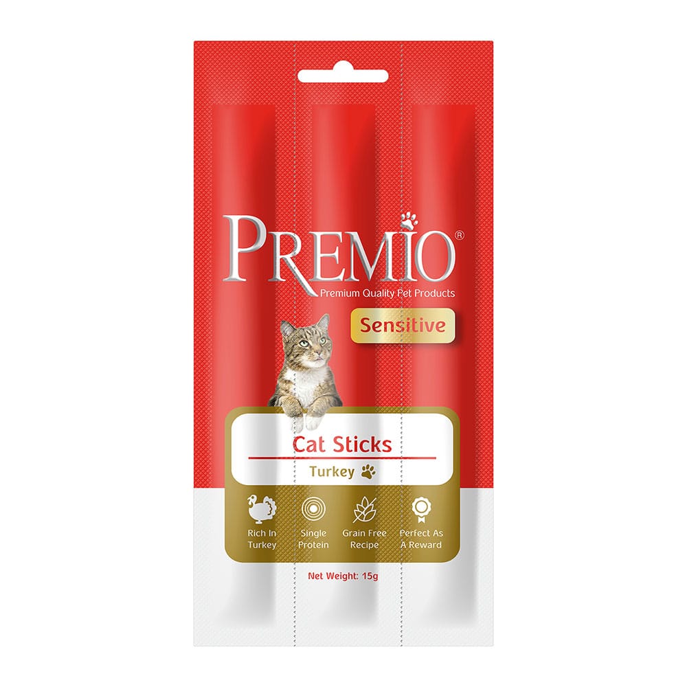 חטיף פרמיו 3 מקלות בשר בטעם הודו