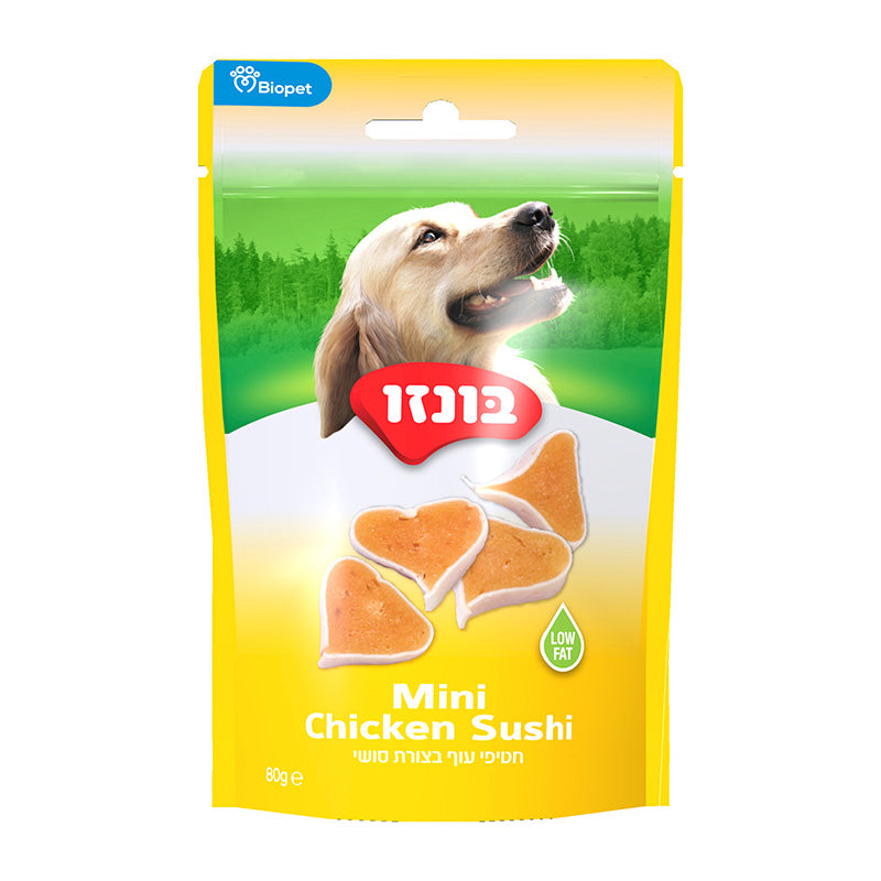 חטיף בונזו עוף בצורת סושי 80 גרם