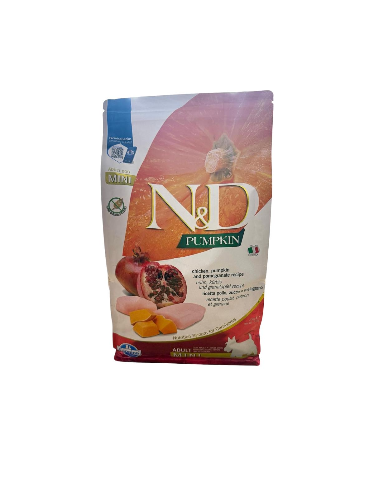 N&amp;D לכלב בוגר גזע קטן בטעם דלעת ועוף 2.5 ק”ג