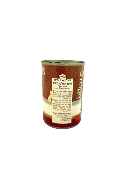 מזון רטוב לחתול מולטיקט פטה בקר