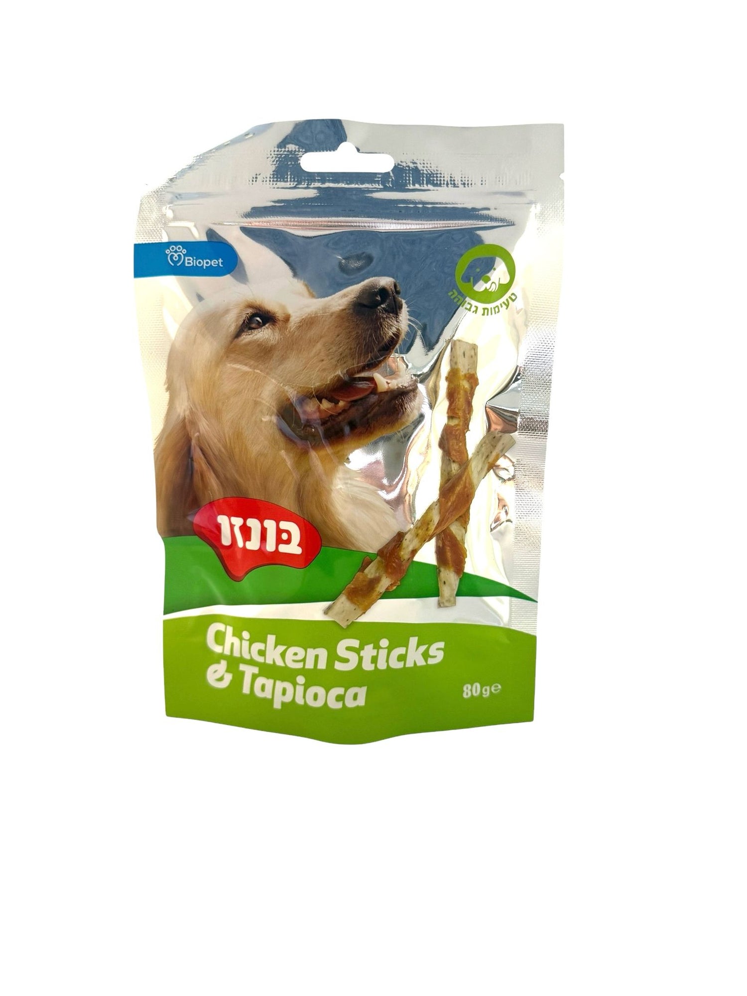 חטיף בונזו מקלות עוף וטפיוקה 80 גרם