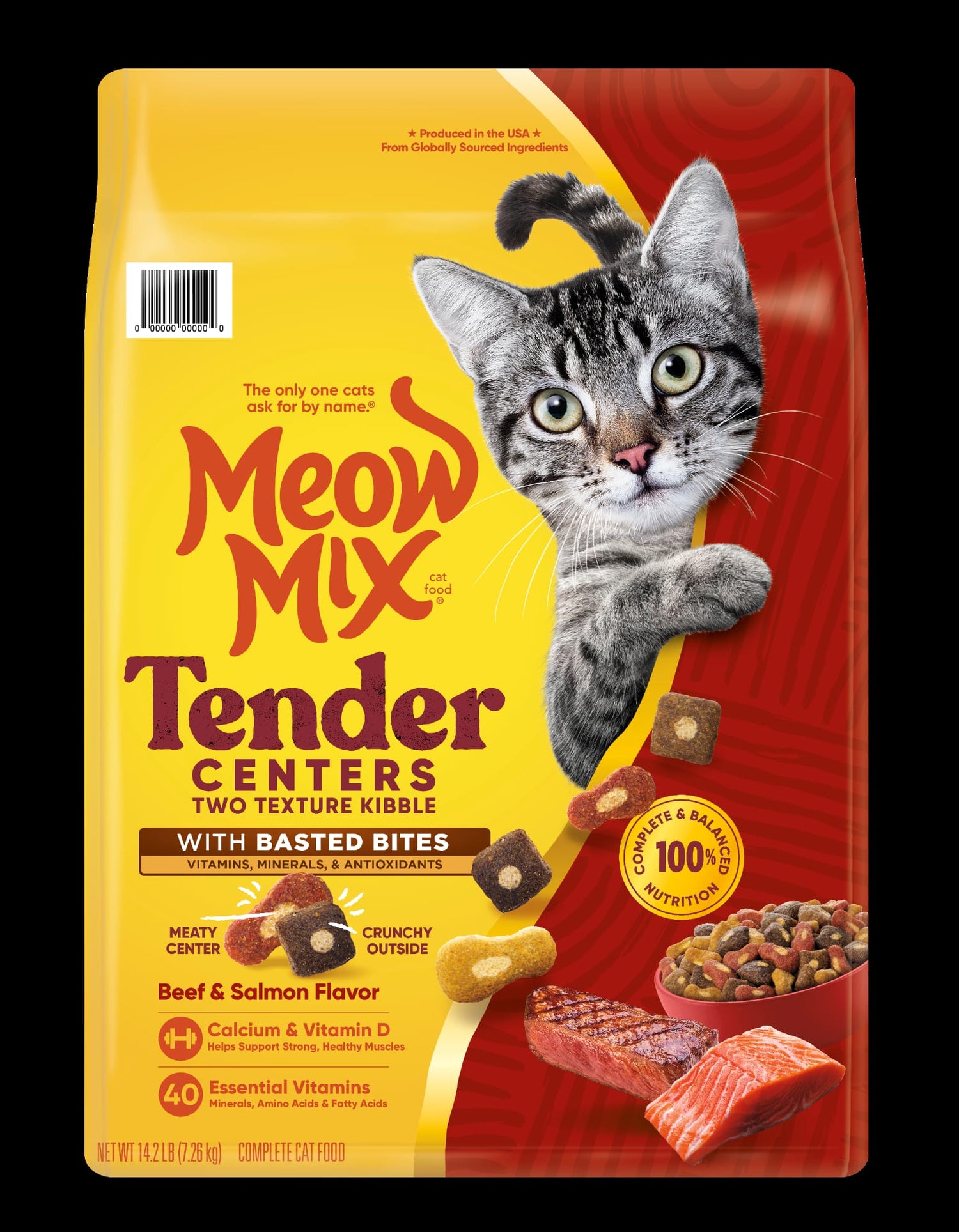 מיאו מיקס טנדרס סלמון ועוף 1.43 ק’ג