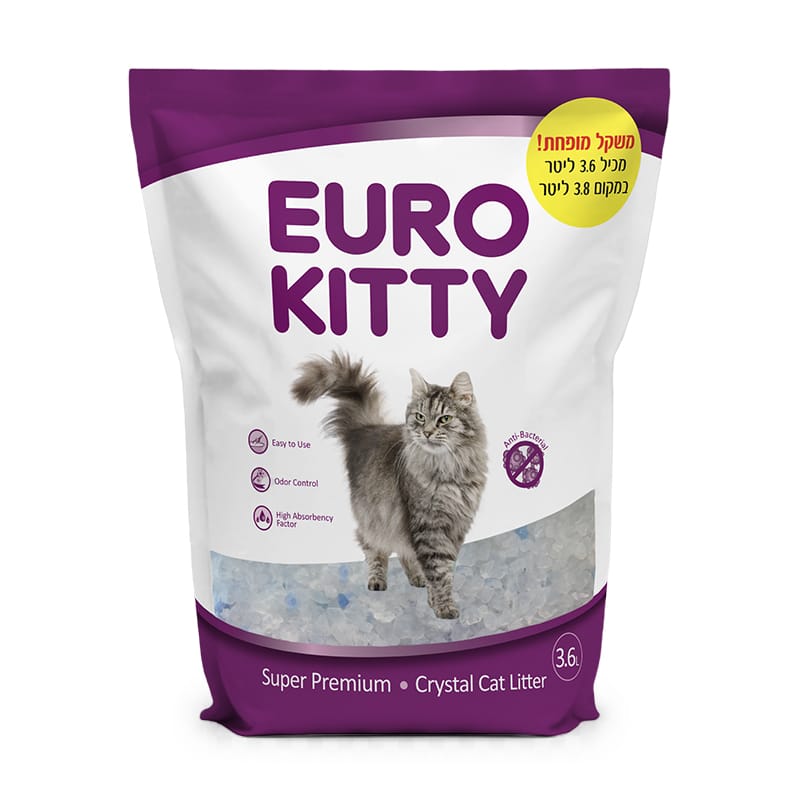 חול יורו קיטי קריסטל 3.6 ליטר