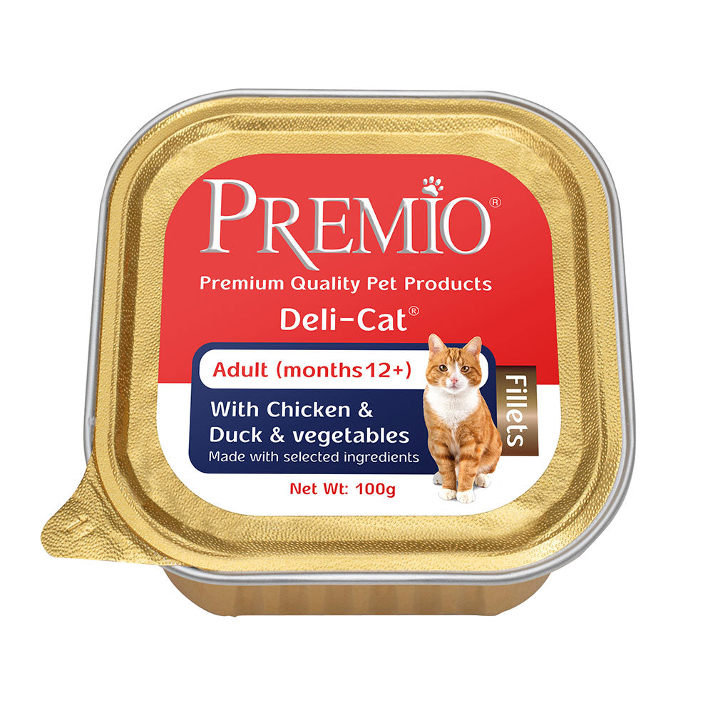 מעדן פרמיו 100 גרם בטעם פילה עוף ברווז וירקות