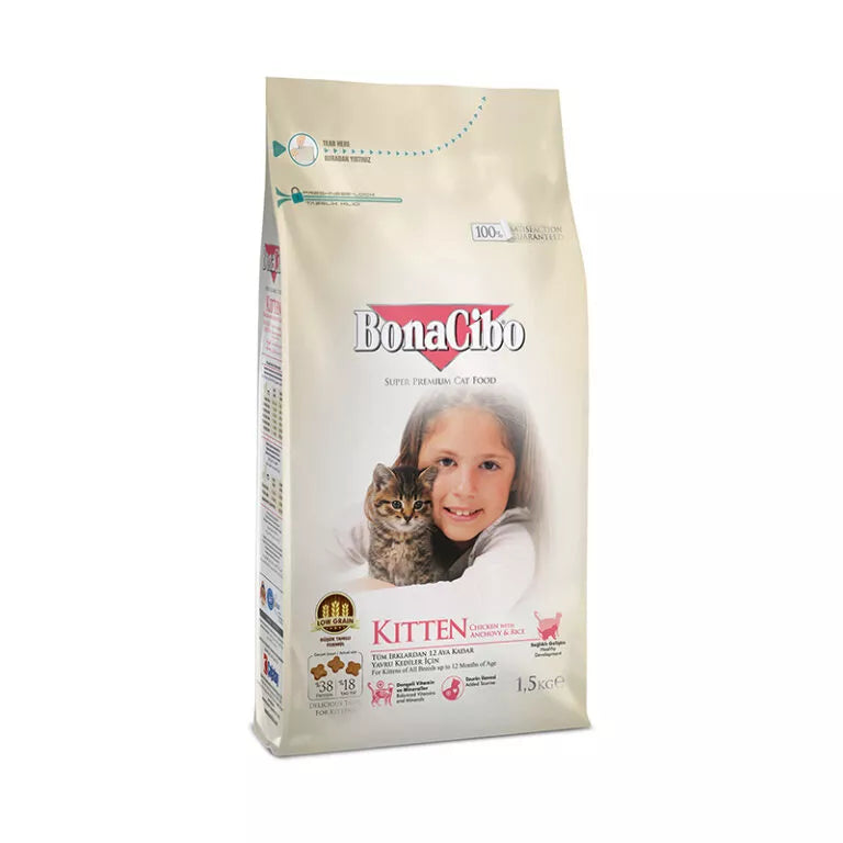 בונאסיבו קיטן עוף/אנשובי 1.5 ק&quot;ג